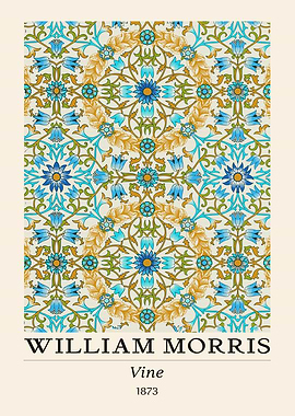 William Morris Blue Vine Botanical
