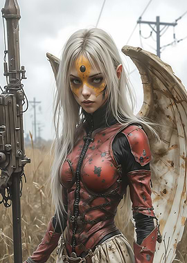 Post-Apocalyptic Angel Warrior