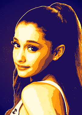 Ariana Grande Pop Art Portrait