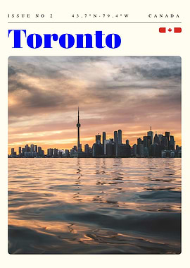 Toronto Ontario Travel Art Poster