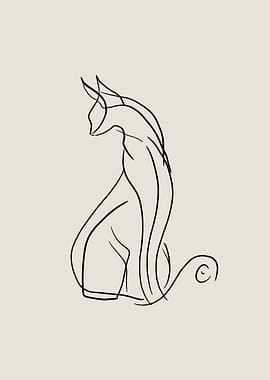 Cat Line Art