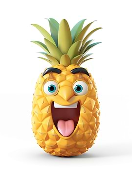 Smiling Pineapple Emoji
