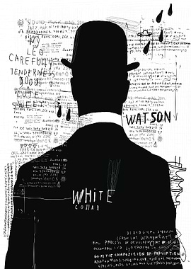 Graffiti Silhouette Man in Bowler Hat