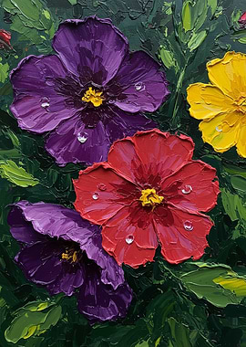 Vibrant Flower Painting