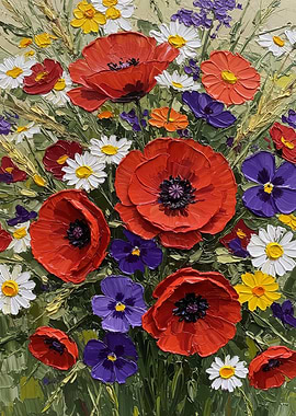 Poppy and Daisy Bouquet