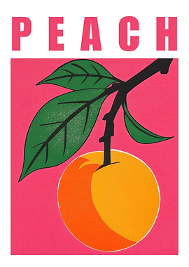 Peach Pop Art Print