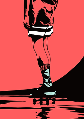 Roller Skater Silhouette