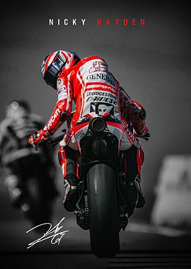 Nicky Hayden Motorcycle Poster