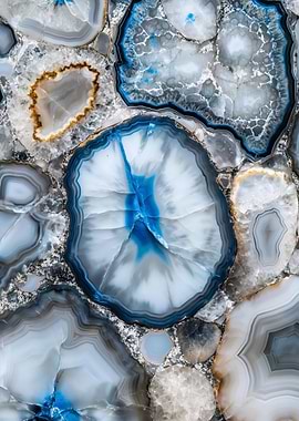 Blue Agate Stone Texture