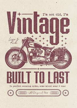 Vintage Motorcycle Poster