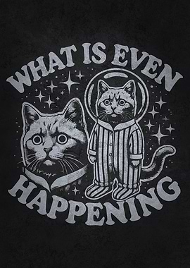 What Is Even Happening – Space Cat Existential Meme