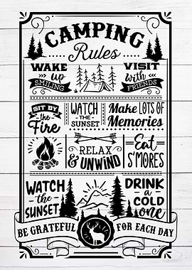 Camping Rules Sign