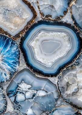 Blue Agate Stone Texture