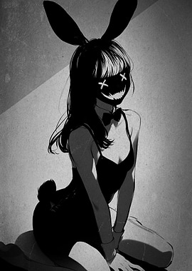 Dark Bunny Girl Illustration