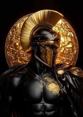 Spartan Warrior in Gold