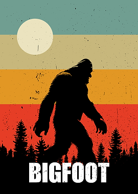 Bigfoot Retro Poster