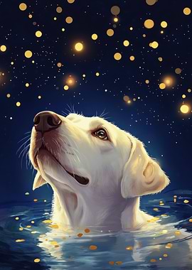 Dog Looking at Stars