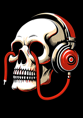 Skull with Headphones