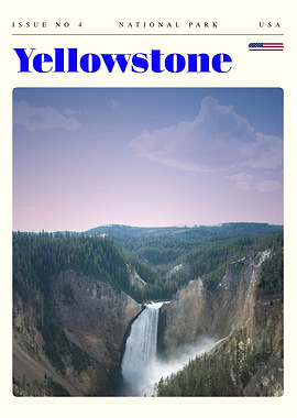 Yellowstone National Park Travel Art Poster