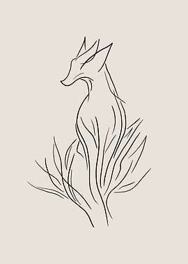 Fox Line Art