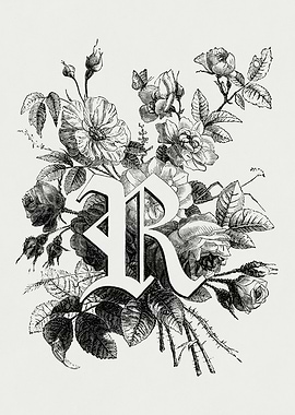 Floral Letter R