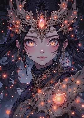 Anime Girl with Crown