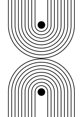 Abstract Black and White Arch