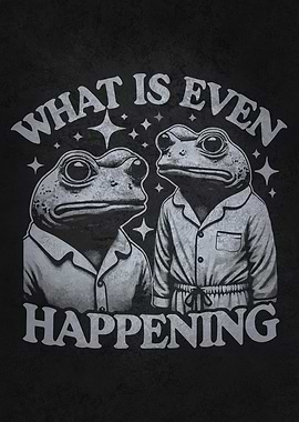 What Is Even Happening – Funny Frog Confusion Meme
