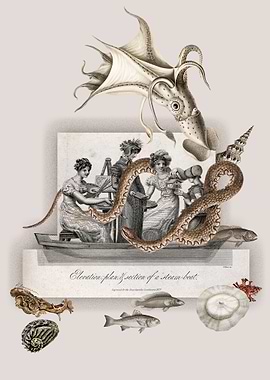 Surreal Sea Creature Collage