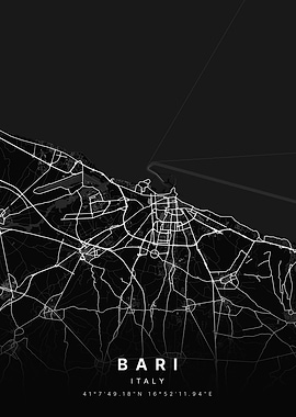 Bari Italy City Map