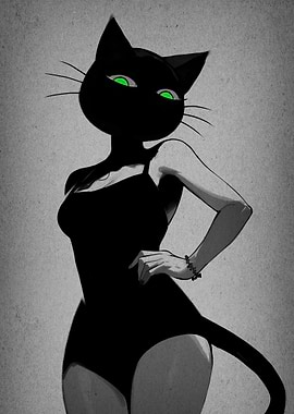 Cat Woman in Black