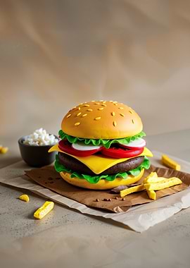 Clay Burger and Fries