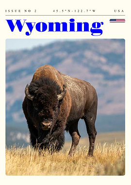 Wyoming Travel Art Poster