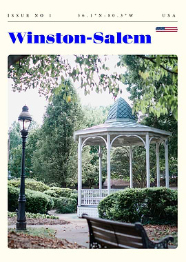 Winston-Salem North Carolina Travel Art Poster