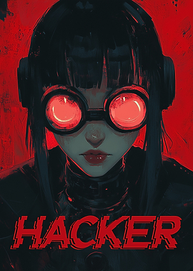 Cyberpunk Hacker Girl
