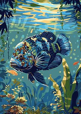 Cichlid Fish Underwater