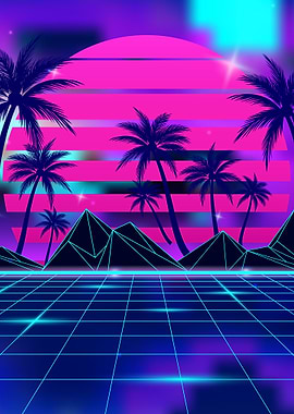 Opalescent Sunset Synthwave