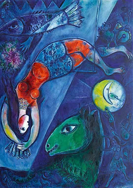 Chagall Circus Painting