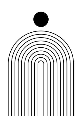 Abstract Black and White Arch