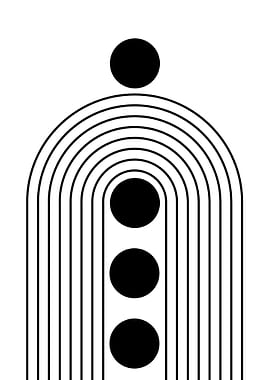 Abstract Black and White Art