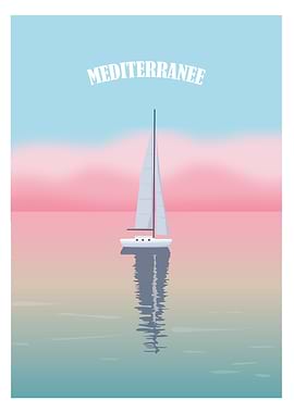 Sailboat on the Mediterranean
