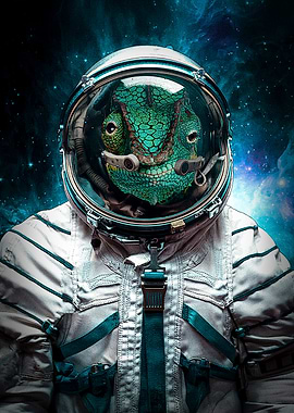 Panther Chameleon Astronaut