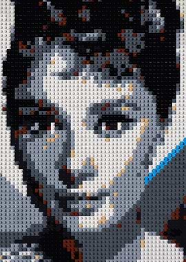 Audrey Hepburn Lego Portrait