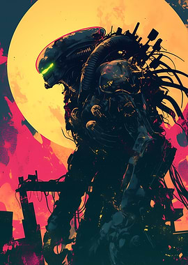 Cyberpunk Alien Warrior