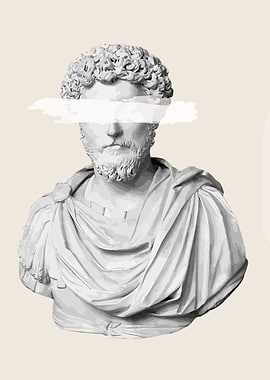 Roman Bust with Abstract Cover