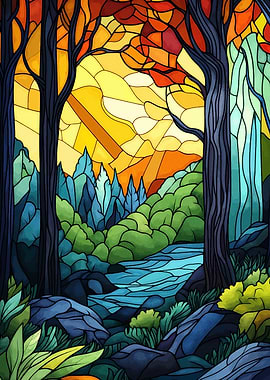 Stained Glass Forest