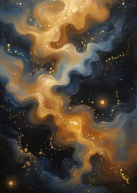 Abstract Galaxy - Leo Zodiac Colors