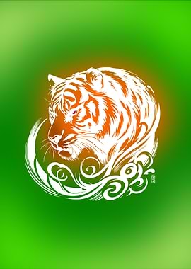 White Tiger Illustration