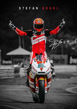Stefan Bradl Motorcycle Poster