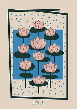Lotus Flower Mid Century